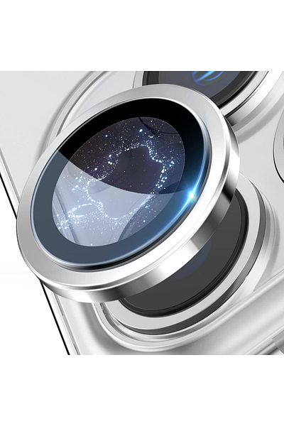 AWH iPhone 14 Pro Max/14 Pro Camera Lens Protector, HD Glass Metal, Original Camera Cover, Silver