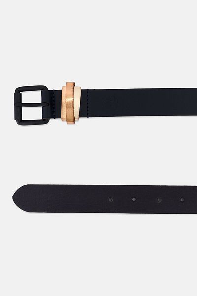 Timberland Women Genuine Leather Buckle Belt, Black