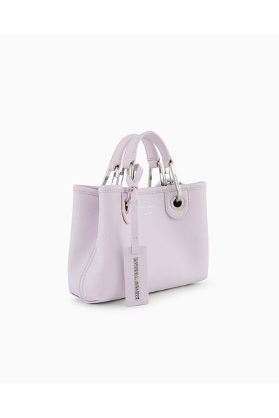 Emporio Armani Women's Magnetic Closure Logo Embossed Pink Shoulder Bag with Detachable Shoulder Strap Ew 000382   Af1203
