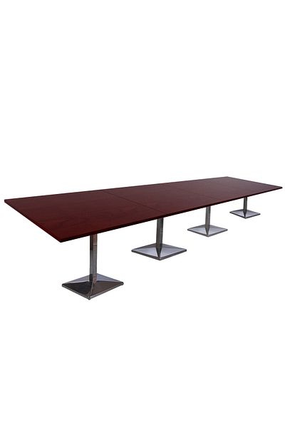 Mahmayi Barra 500PE-480 Modern 16-Seater Square Pantry Table (Apple Cherry, 480cm)