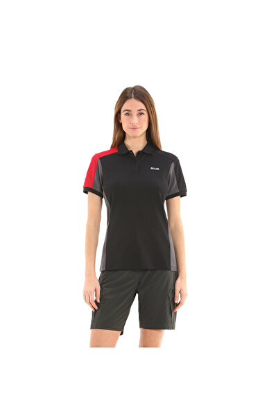 Slam Lacivert Kadın Polo Yaka Regular Fit T-Shirt A908005S00_ACT WS LOGO TACTEL
