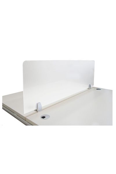 Mahmayi Desk White Dividers Office Partition Desktop Privacy Panel for Student (160x40 Cm, White)