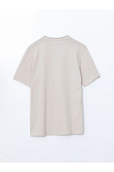 LC Waikiki Ανδρικό μπλουζάκι LCWAIKIKI Classic Crew με κοντό μανίκι με στάμπα χτενισμένο βαμβακερό