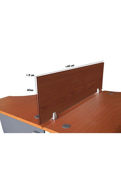Mahmayi Deler Desktop Mounted Privacy Panel Divider Panels with 2 Clips (140 CM, Apple Cherry)