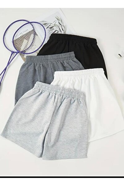 UYN SPORT Σετ καλοκαιρινών σορτς 4 τεμαχίων σε λευκό-γκρι-ανθρακί-μαύρο με άνετο και μαλακό ύφασμα