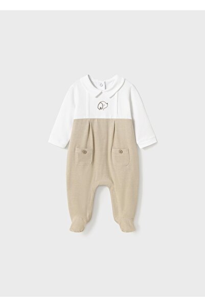 MAYORAL Erkek Bebek Yakalı Şık Tulum Bej