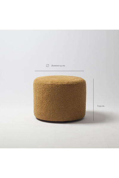 mkcarbone Deco - Puf - Yuvarlak Puf