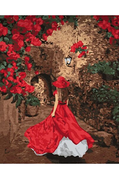 OZN AKSESUAR Boyama Kağıdı Sayılarla Boyama Seti Boya ve Fırça Dahil (Kasnaks...