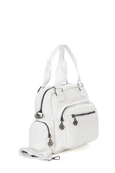 byFOX Fashion Lcst Fabric Multi-Compartment Bag with Leather Detail and Front Pocket