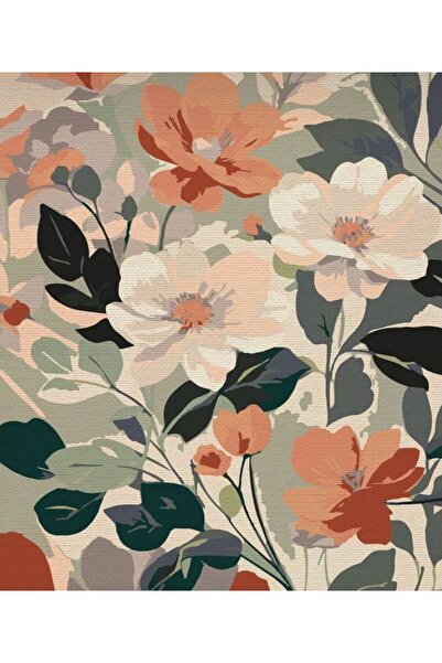 OZN AKSESUAR Boyama Kağıdı Sayılarla Boyama Seti Boya ve Fırça Dahil (Kasnaks...