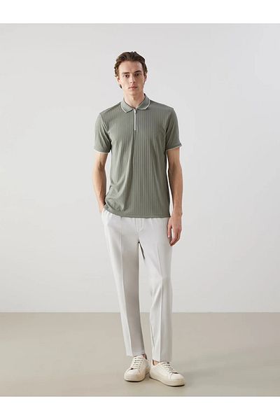 LC Waikiki Ανδρικό μπλουζάκι LCW Vision Polo με κοντό μανίκι από χτενισμένο βαμβακερό