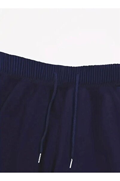 UYN SPORT Unisex Navy Blue Color Comfortable Fit Soft Fabric Elastic Waist Summer Shorts with Pockets