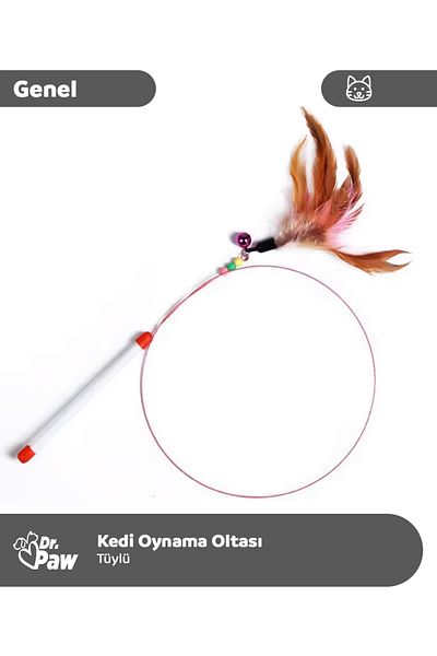 Dr.Paw 90 cm Cat Play Fishing Rod |   Move Your Cat's Hunting Instinct