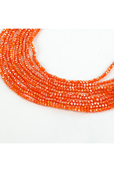 yfhobi 1 Dizi (130-135 Adet) - 3 mm Yassı Kristal Cam Boncuk Dizisi Mat Janja...