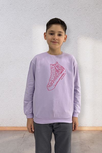 Kübra Tekstil Hanorac unisex de culoare liliac - 100% bumbac, decolteu, modele de transpirație - Lupin