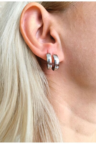 Bylin Surgical Steel Hoop Earrings - Thickness 4mm - Ring Diameter 12mm - 1 Pair