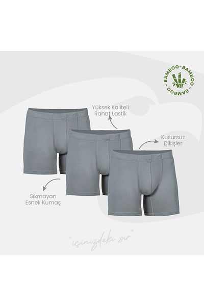 Şahin Şahin Men's Bamboo Boxers-3 Pack