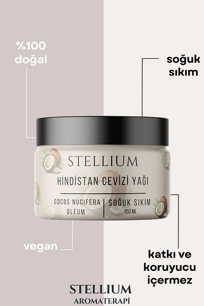 STELLIUM Coconut Oil - Pure and Natural (Cold Pressed)