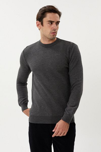 Twister Jeans ET 3635 Ανδρικό πουλόβερ με μοτίβο Crew Neck
