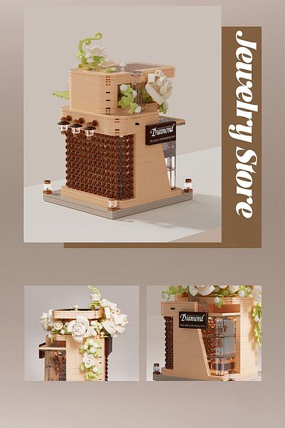 balody Flowery Street Series – Jeweler (Bl21324) – Mini Block Building Toys Set