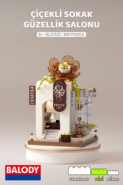 balody Flowery Street Series – Beauty Salon (Bl21323) – Mini Block Building Toys Set