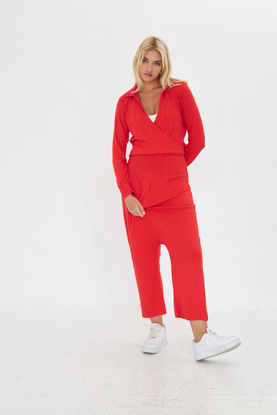 Kutaf Red Bohemian Shalwar Double Set