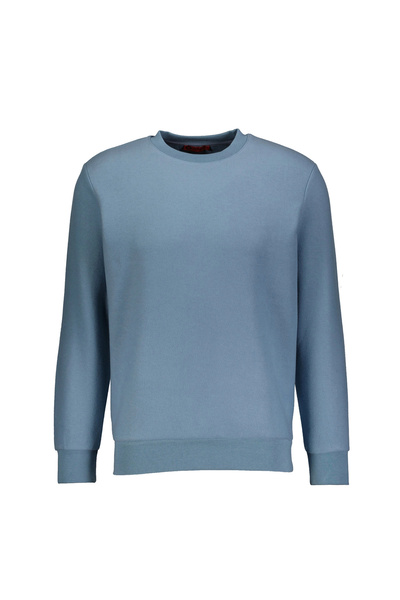 Ventuno Giyim Erkek Düz Kırık Beyaz Krem Ekru Basic Baskısız Sıfır Bisiklet Yaka Oversize  Sweatshirt Sweat