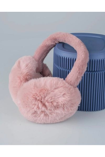 Monkabox Women's Pink Furry Plush Earmuff