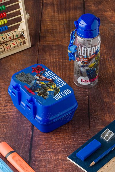 KaktüsKedi 4 Compartment Flask Lunch Box - Children's Food Carrying and Storage Set Transformers