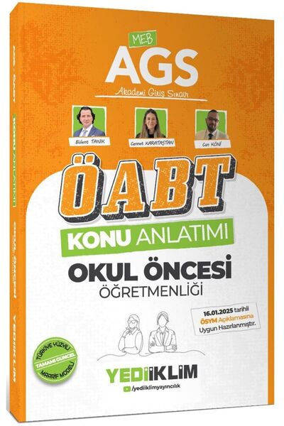 Yediiklim Yayınları 2025 MEB AGS ÖABT Okul Öncesi Öğretmenliği Konu Anlatımı
