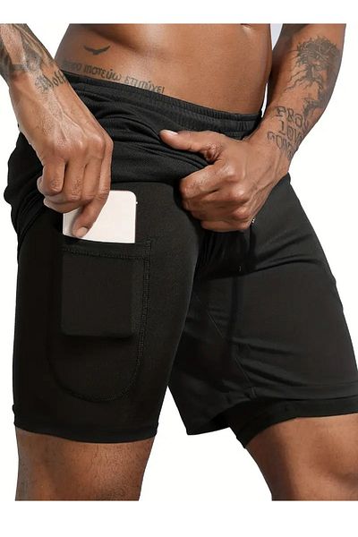 makiteks Μαύρο κολάν Look Multi-Pocket αθλητικό σορτς