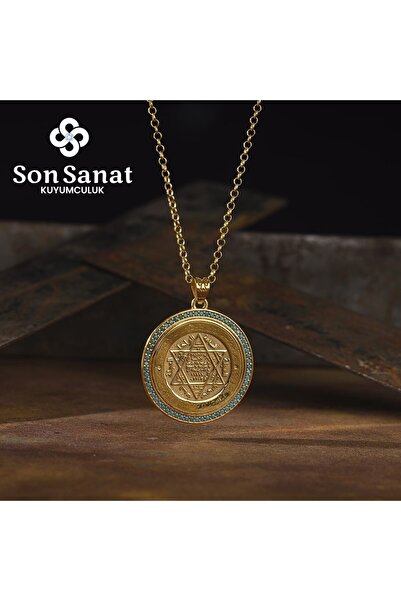 SONSANAT MÜCEVHERAT KUYUMCULUK Hz. Süleyman Mührü Madalyon Kolye