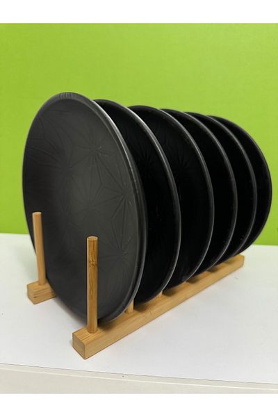 Kütahya Porselen 6-Piece Matte Black Pit Dinner Plate - 21 cm