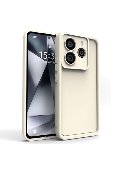 m.tk moveteck حافظة هاتف Xiaomi Redmi Note 14 تغطي الكاميرا وغطاء ثلاثي الأبعاد من السيليكون الناعم الملون مع حافة بارزة محمية