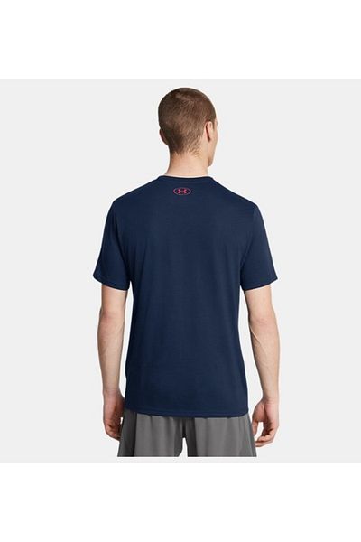 Under Armour Men's Cotton Regular Fit Round Neck Blue T-Shirt 1386793 -408