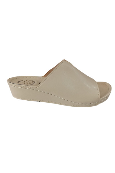 BENTO 15069 Beige Filling Sole Magnetic Women's Slippers