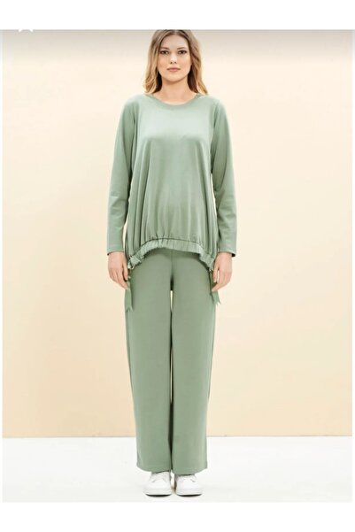 Genel Markalar Viskon Yeşil Hamile Eşofman Takımı