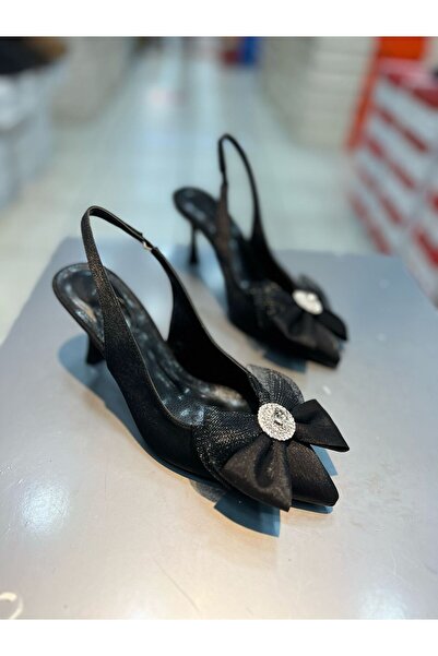 Hacıoğlu Ayakkabı Vollex Bow Satin Women's Stylish Heeled Shoes