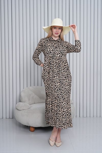 Miss Dünya Lissa Women's Shirt Collar Buttoned Long Woven Dress