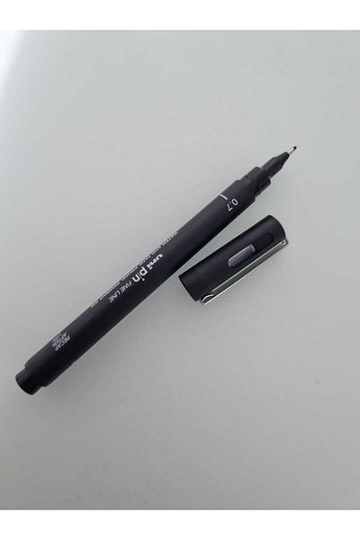 UNİ-BALL Uni-Ball Drawing Pen Acrylic Tip Fine Line Pin 0.7mm Black (3Pcs)