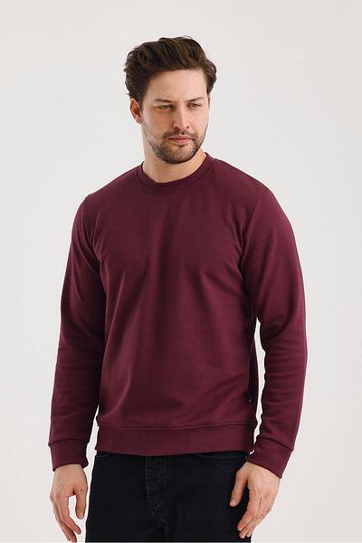 FİHA /9107-UNISEX ZERO COL SWEAT - MAUVE WINE