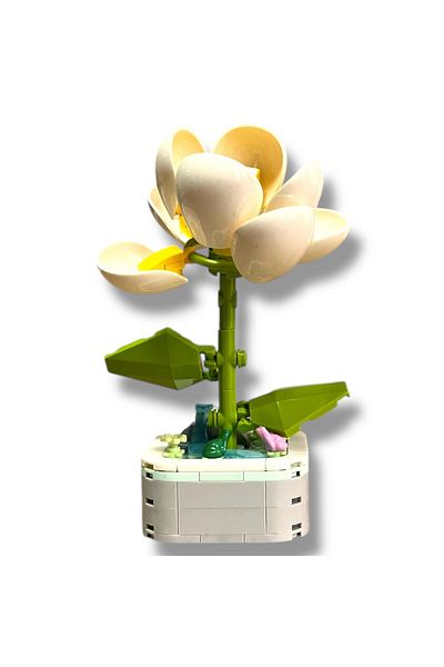 DOSTOYS 123-Piece Camellia Flower Building Kit - Realistic and Decorative Building Toy