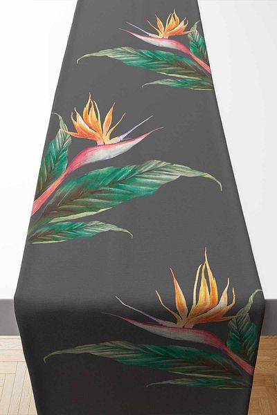 Pilloveland Runner Starlice Patterned Suede Woven 140*40 Cm