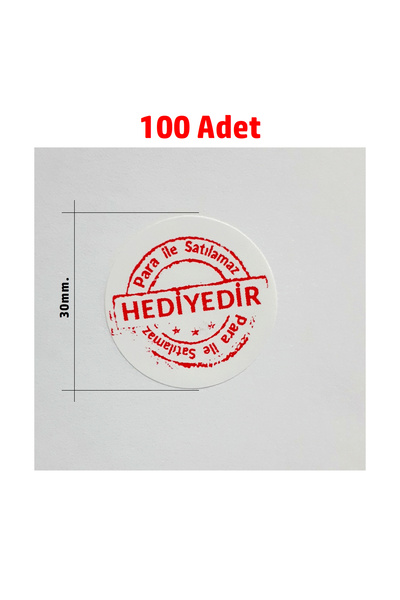 DİJİTAL BARKOD Hediyedir Para İle Satılamaz Uyarı Etiketi Sticker Yapışkanlı ...