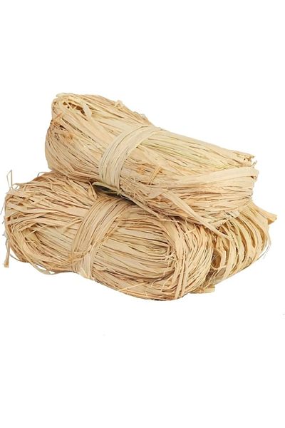 edalle Natural Raffia Banana Fiber - Straw Rope, Decoration Material 400 Grams