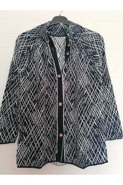 anne moda ankara 50% бавовна, висока горловина, трикотажний кардиган/жакет