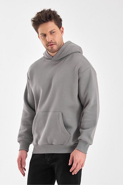 FİHA /5019-UNISEX ΦΟΥΤΣΑ ΜΕ ΚΟΡΥΦΑΙΑ ΚΑΠΟΥΤΑ 3 ΚΡΙΘΩΝ - ΓΚΡΙ