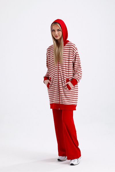 ikomteks Hooded Striped Double Suit