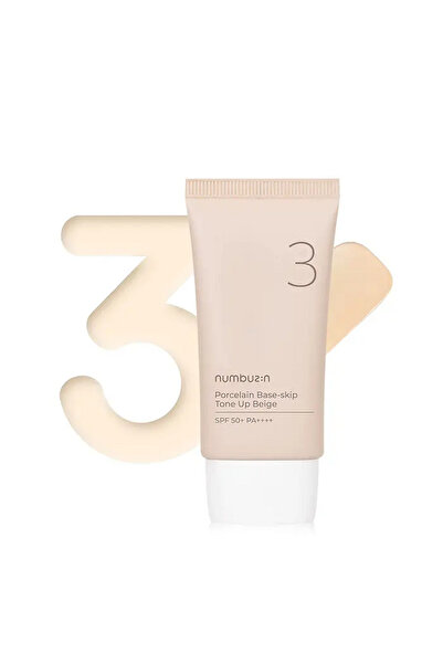 Numbuzin رقم 3 بورسلين قاعدة-سكيب تون أب بيج SPF50+ PA++++ 50 مل