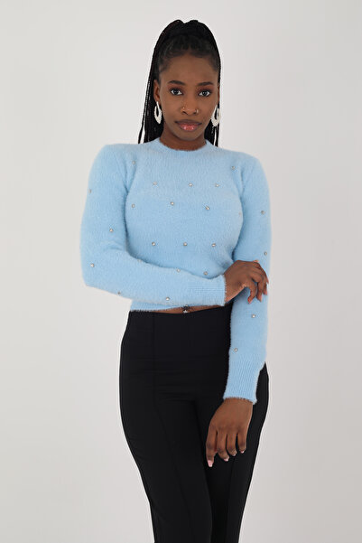 Viskosa Stone Embroidered Soft Sweater
